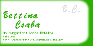 bettina csaba business card